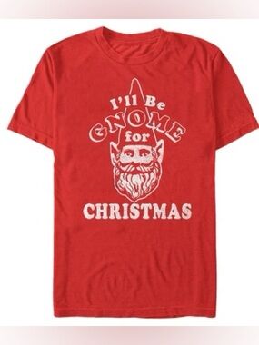 LOST GODS GNOME FIR CHRISTMAS T-SHIRT RED MEN SIZE XXL (NEW WITH TAGS) A27